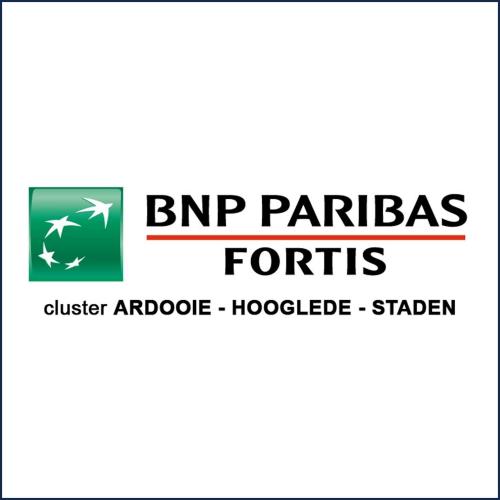 logo BNP Paribas Fortis cluster Ardooie-Hooglede-Staden, sponsor Dominiek Savio Trail Run 2024